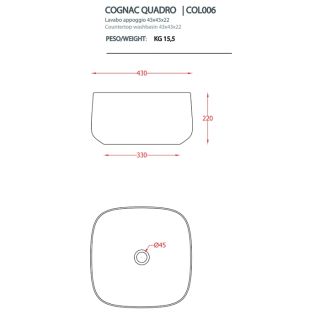Раковина ArtCeram Cognac COL006 39 00 cocoa 43 см